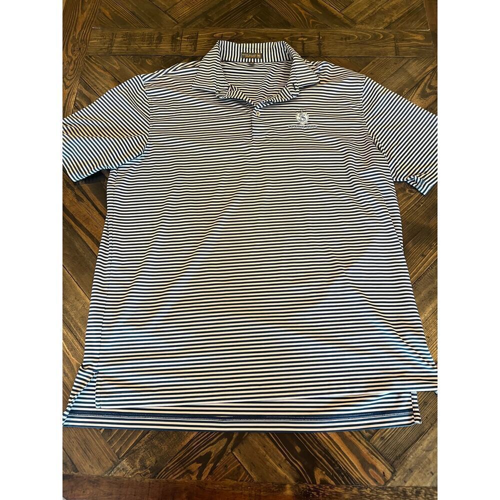 Peter Millar Summer Comfort Golf Preppy Polo Shirt Men XL Striped Academia